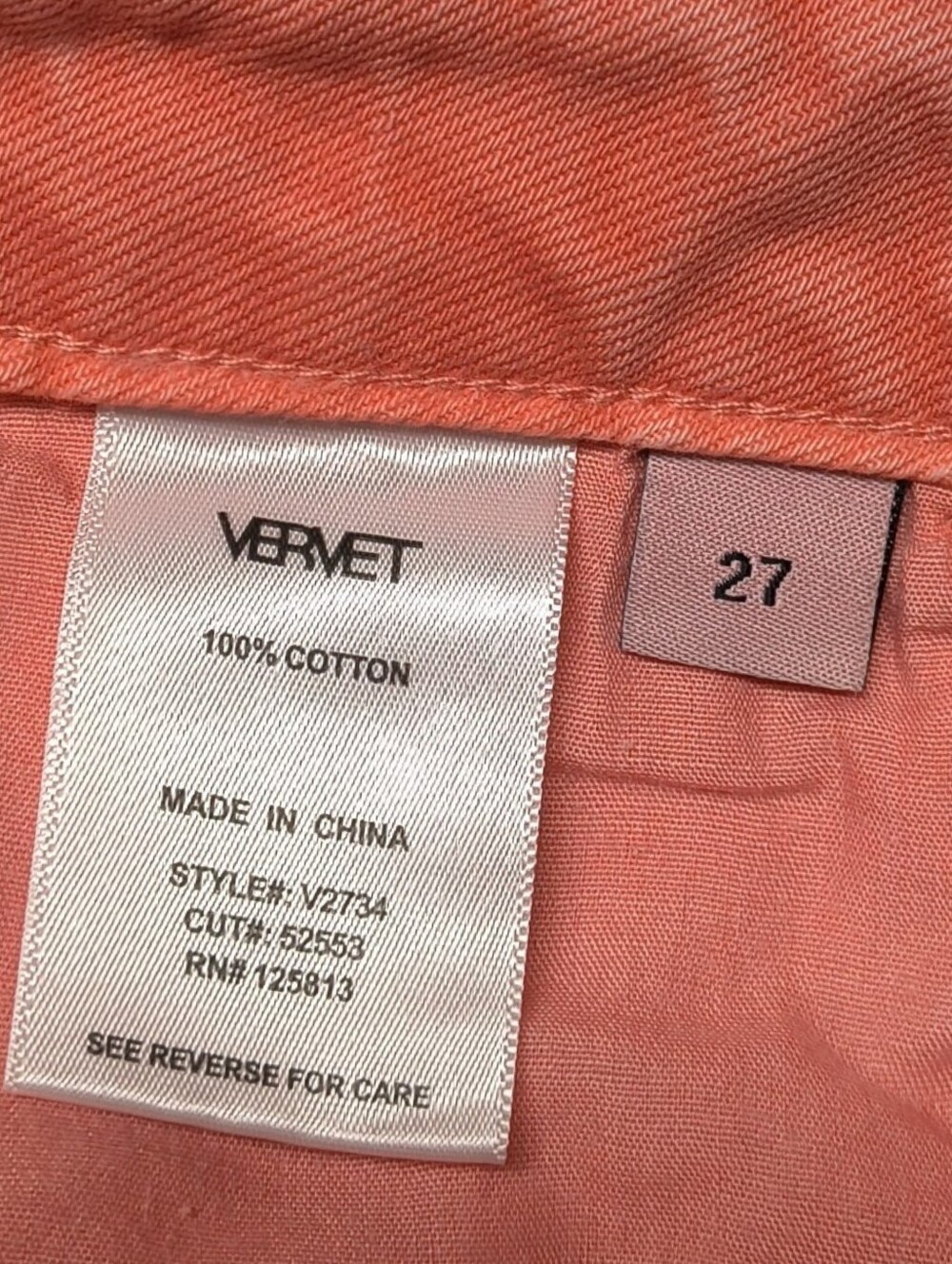 NWT Vervet Salmon "Leslie" 90's Vintage Flare Jeans Size 27 - Picture 7 of 8